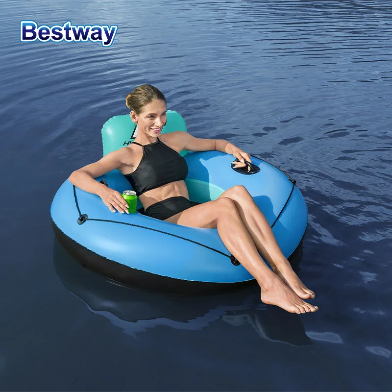 

Надувной плот Bestway 431081 шт. со встроенной спинкой, ручкой и подставкой, надувной плот, надувной плавательный плот