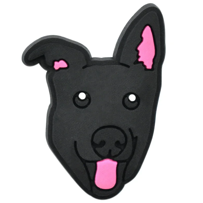 Dijes de zapatos de perro para sandalias de cocodrilo, alfileres de zuecos, insignias para niñas, Jeans, decoraciones para niños, hebilla,