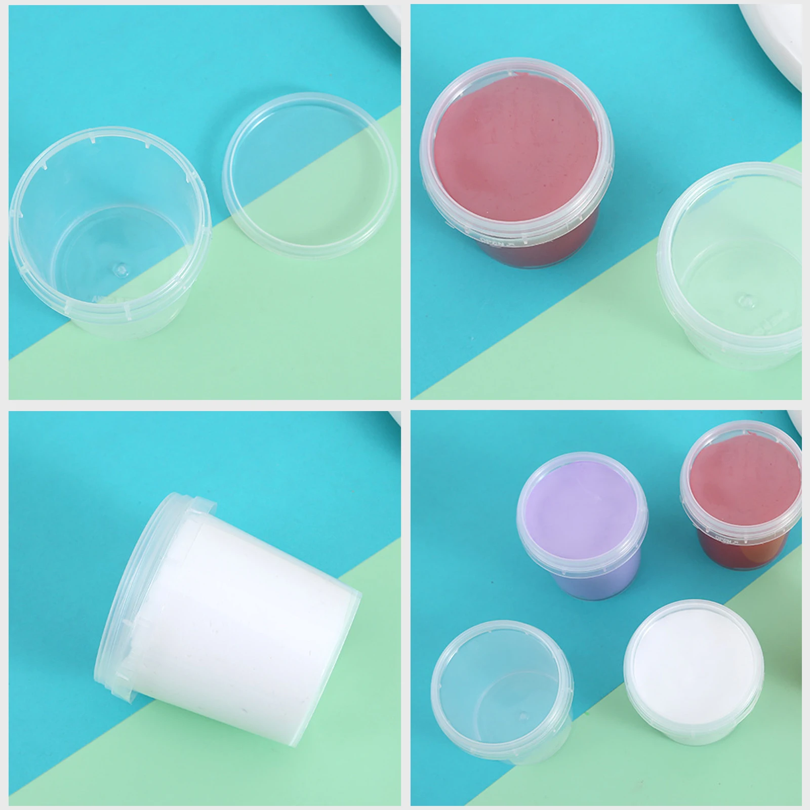 

18pcs Food Containers Clay Box Case Clay Container Lids Safe Durable Plastic Container ganize Plastic Box Kids