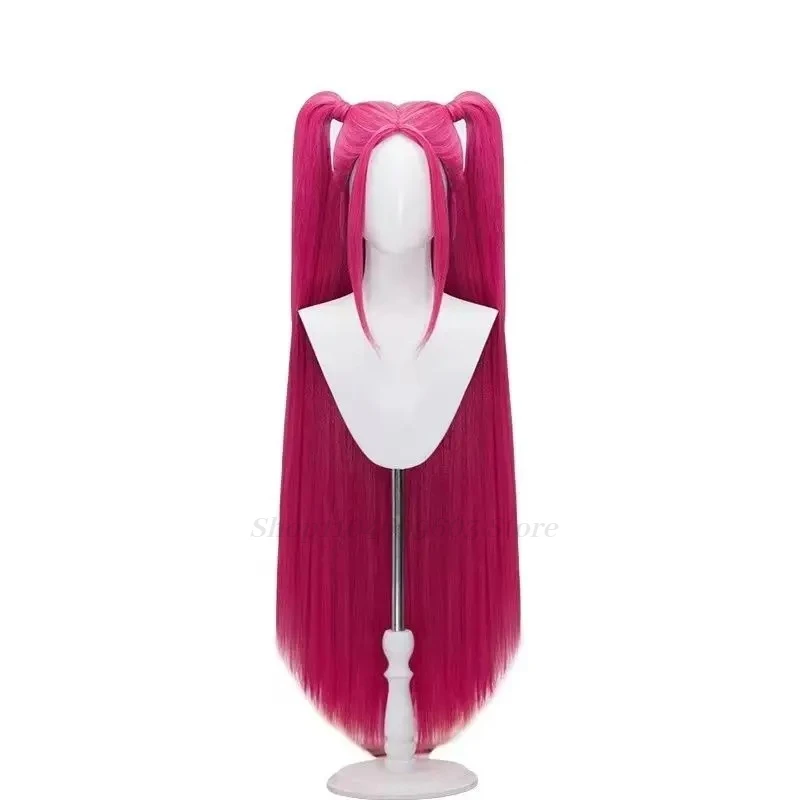 رومي ميرا زوي شعر مستعار تأثيري KPOP شيطان الصيادين أنيمي تأثيري هنتركس النساء هالوين حفلة تأثيري حلي الدعائم 120 سنتيمتر الشعر الطويل