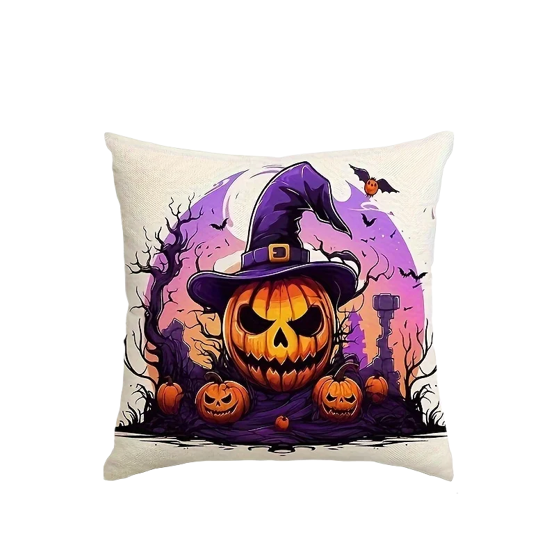 1 Fundas de almohada de calabaza de Halloween، decoración de Halloween de fantasma de calabaza، decoración de Ambiente #4