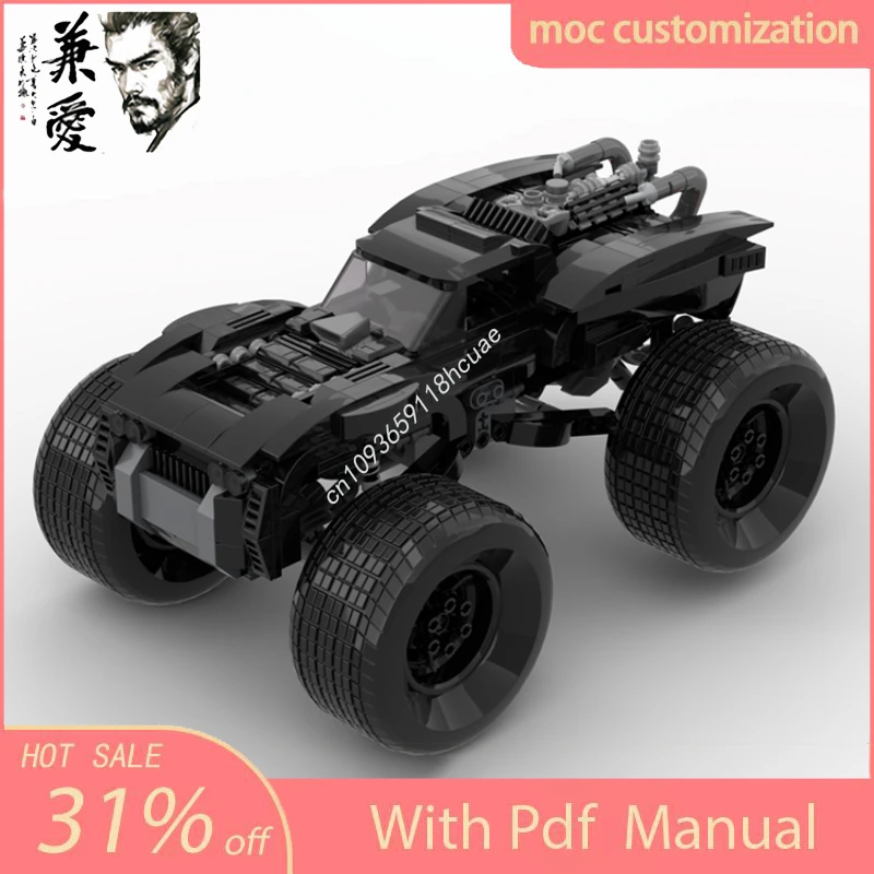 644PCS Moc Technical Racing Vengeance Batmobile_monster Truck Version Model Building Blocks Speed Vehicle Bricks Toys Kids Gifts