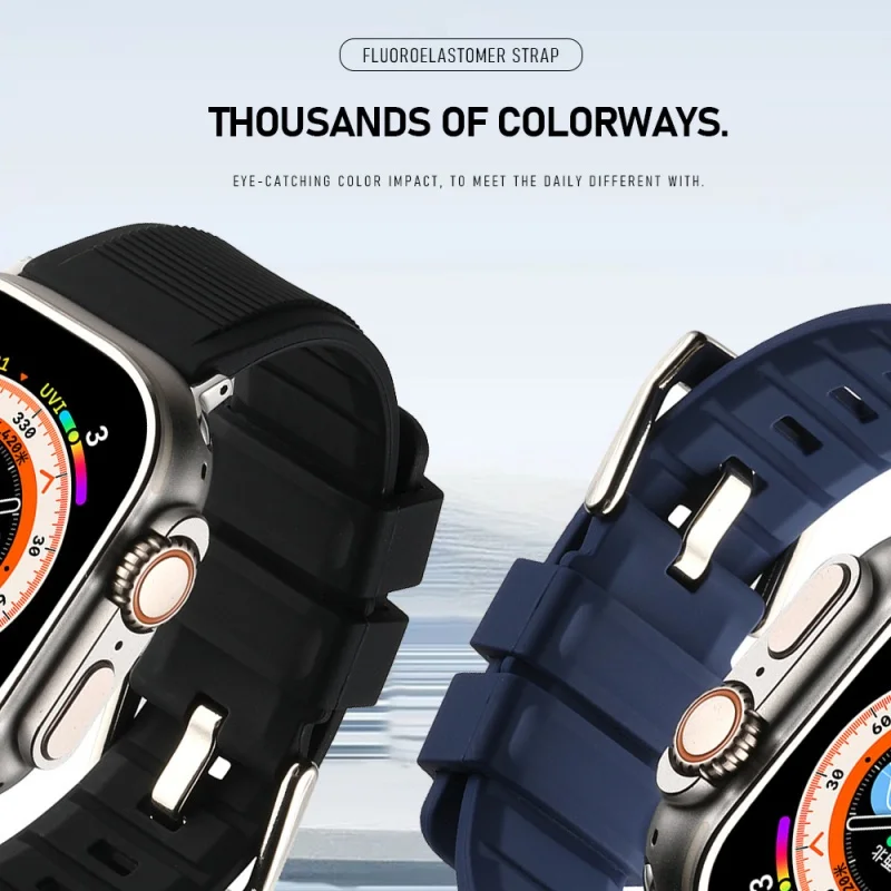 Silicone Bracelet For Apple Watch Band 44mm 40mm 45mm 41mm 46mm 42mm Sport Strap IWatch Series 10 9 8 7 Ultra 2 1 49mm Wristband