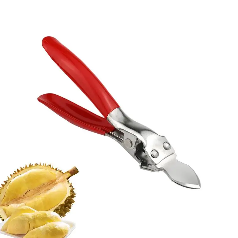 Durian Opener Tool Stainless Steel Durian Peel Breaking Tool Automatic Rebound Non-slip Handle Portable Durian Separator Clamp