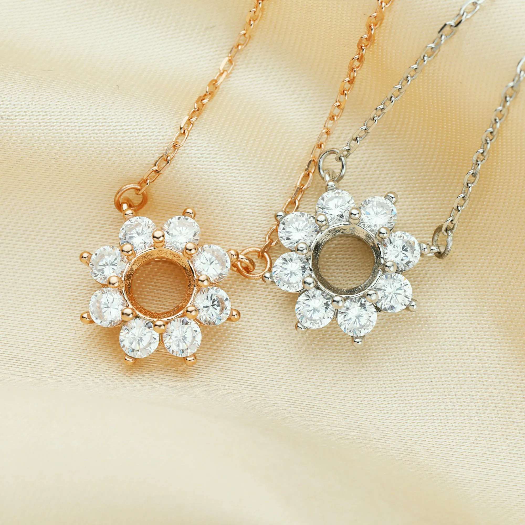 6MM 라운드 프롱 펜던트 세팅,썬플라워 솔리드 925 - Bezels Set Pendant 리뷰 및 가격