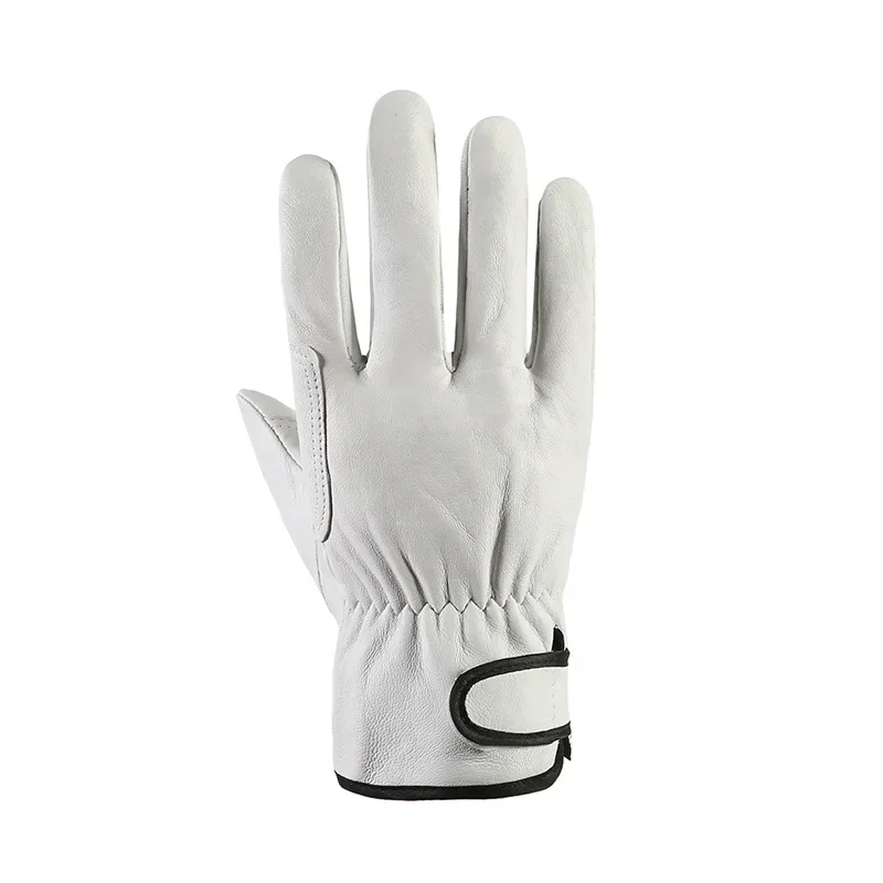 Guantes de trabajo de cuero para trabajadores, protección de seguridad para soldadura, jardín, deportes, conductor de motocicleta, resistentes al