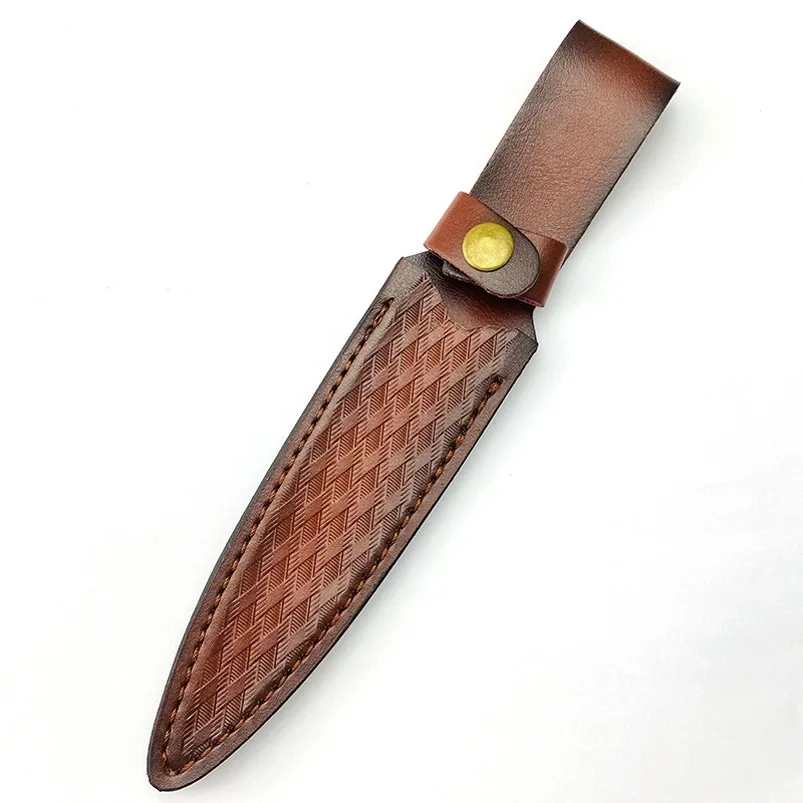 

1pc 4 Styles Real Cowhide Top Layer Cow Leather Straight Knife Fixed Blade Scabbard Sheath Holder Pants Cover Storage Bag