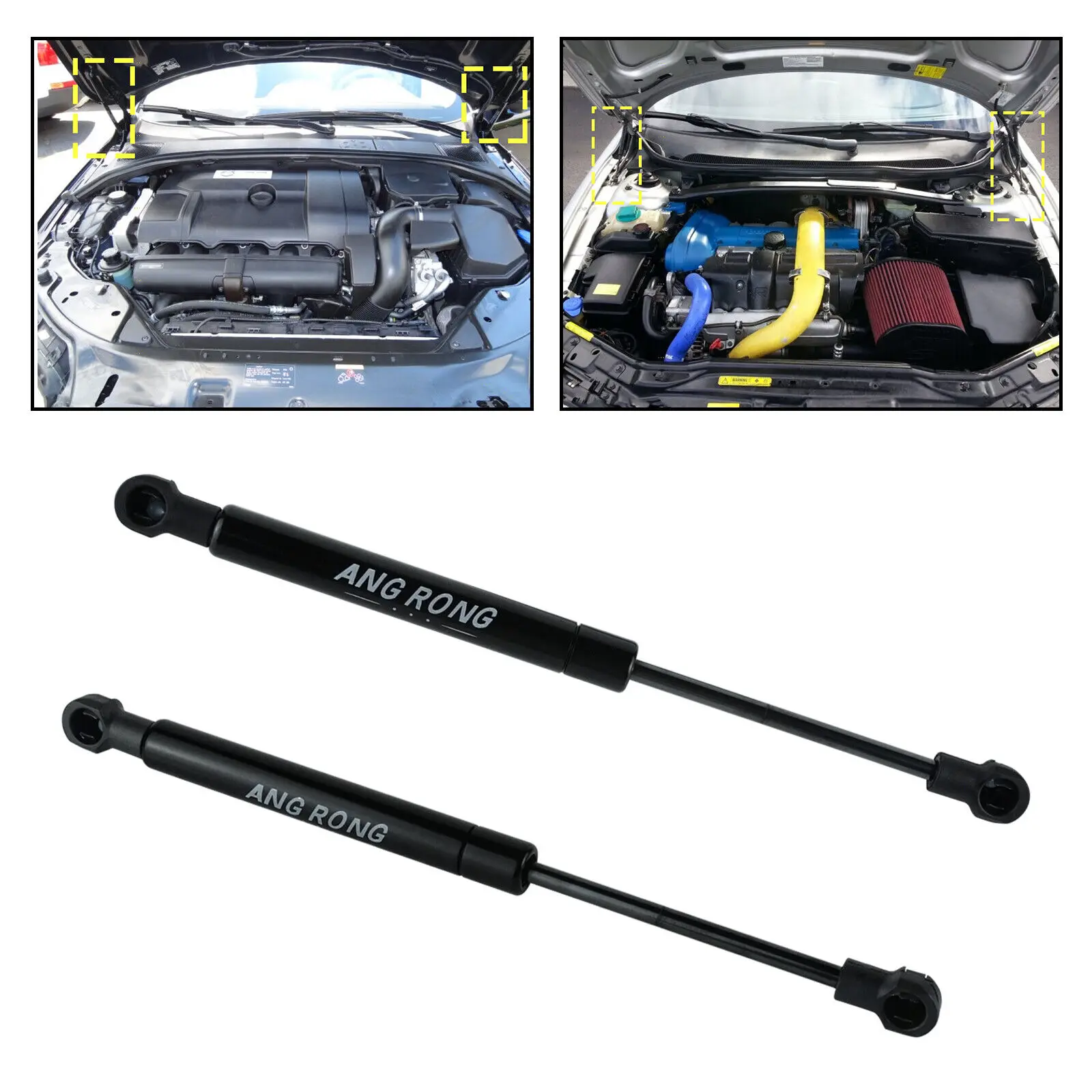 Front Bonnet Gas Struts Spring Hood For Volvo 98-10 S60 S80 I 97-08 V70 XC70 II