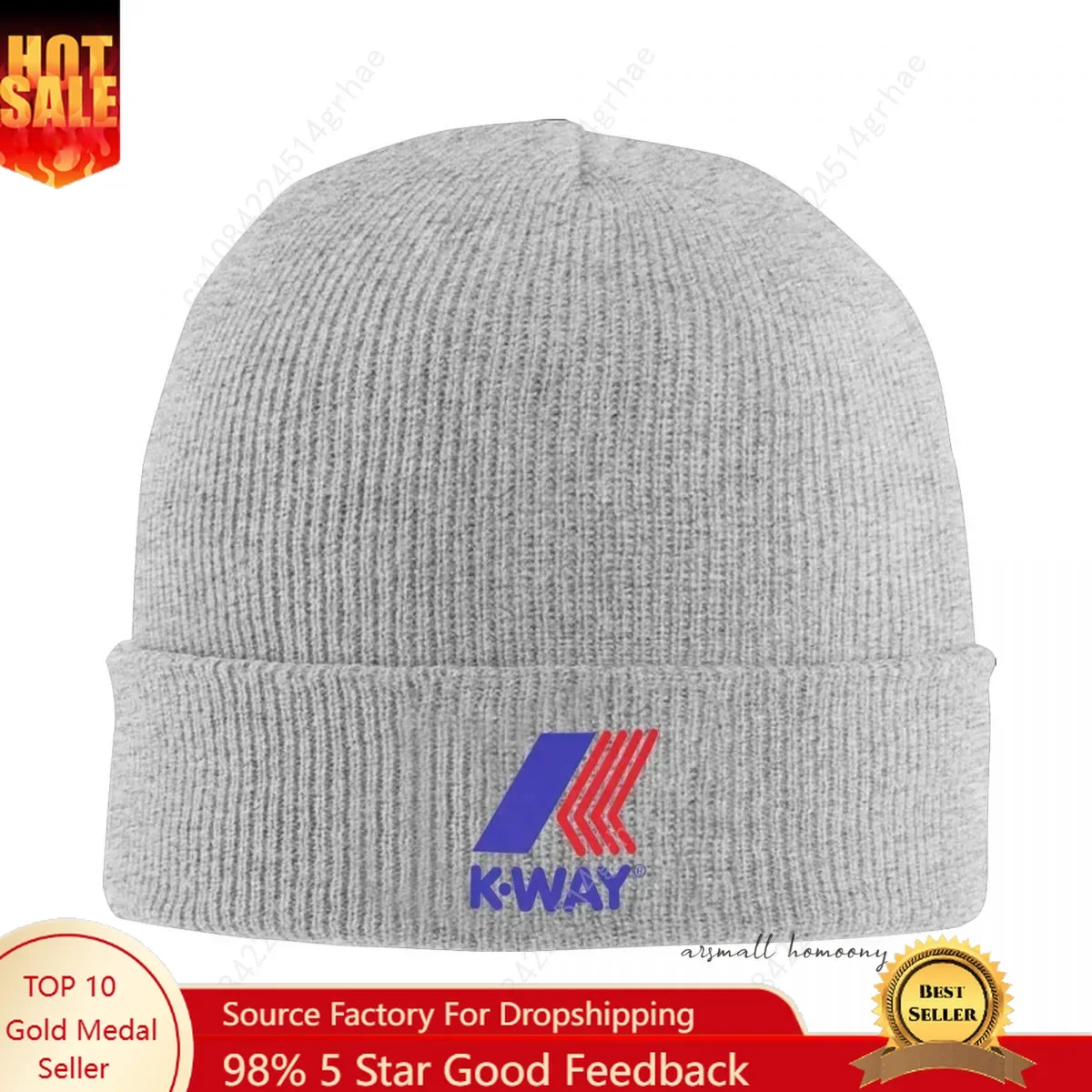 

K-Way High Quality Knitted Hat Casual Beanie Cap Winter Soft Warm Caps Stylish Unisex Pullover Hat