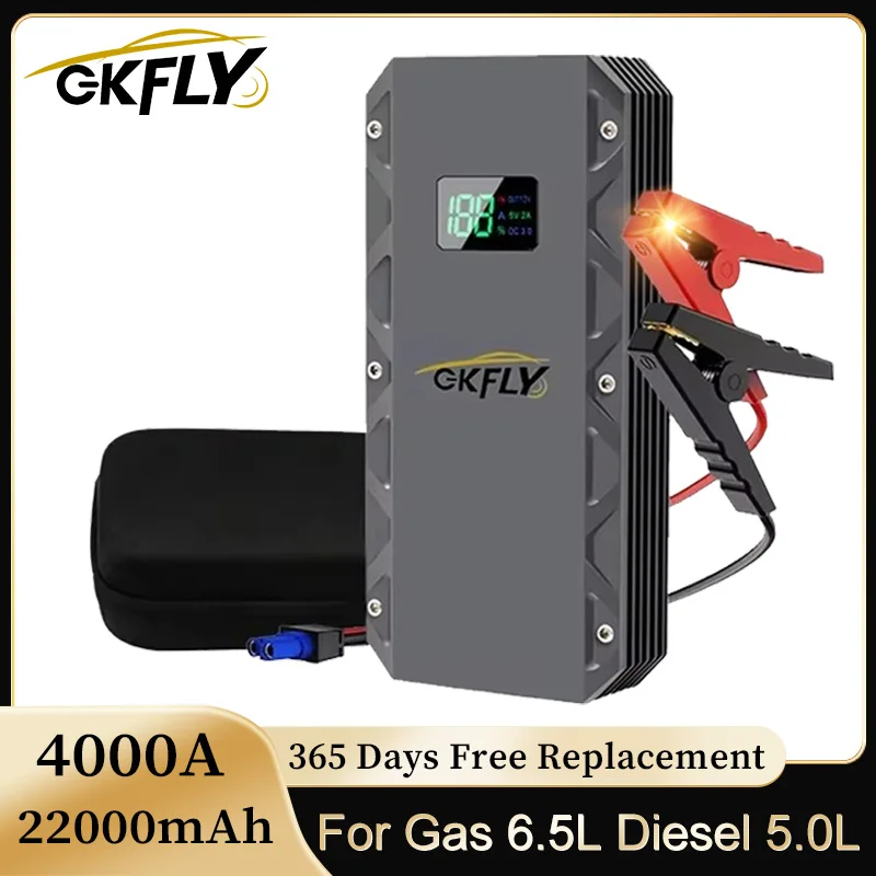 

GKFLY 12V Car Jump Starter 3000A / 4000A Portable Charger Car Booster Auto Starting Device Emergency Car Battery Starter