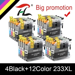 HTL 16Pcs LC233 LC231 Ink Cartridge Compatible For Brother MFC-J5720 J4120 J4620 J5320 DCP-J562DW MFC-J480DW J680DW J880DW