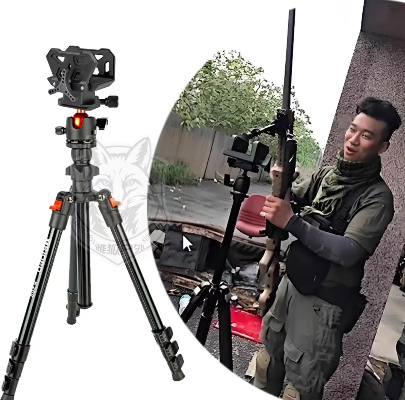 

2025 hot sale Xiletu Aluminum Shooting Saddle Tripod Bracket Vise Tactical Clamp Outdoor Adaptation 3/8 Inch Thread
