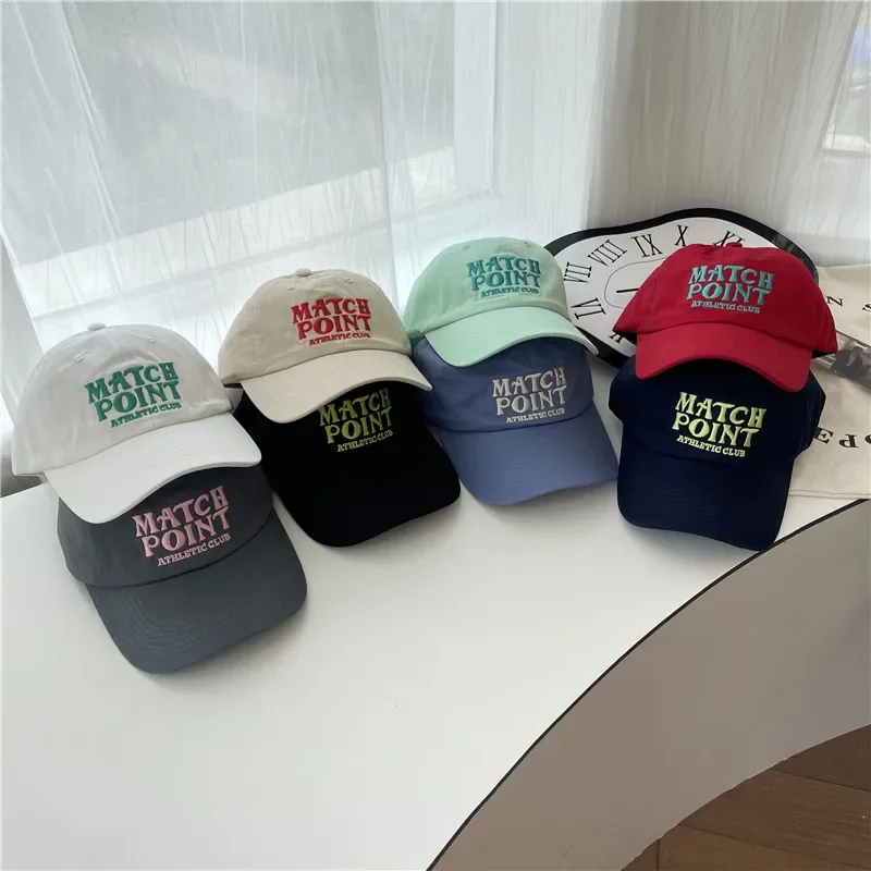 

Letter All-Matching Embroidered Simple Casquette Soft Top Thin Soft Top Men and Women Matching Baseball Cap