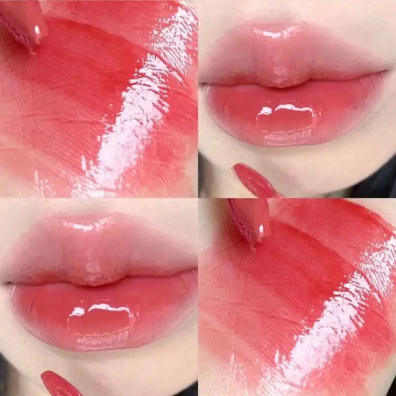 6pcs Set Cute Pink Lip Glaze Waterproof Liquid Lipstick Beauty Cosmetics Mirror Water Lip Gloss Lipgloss Gift Set Lips Makeup