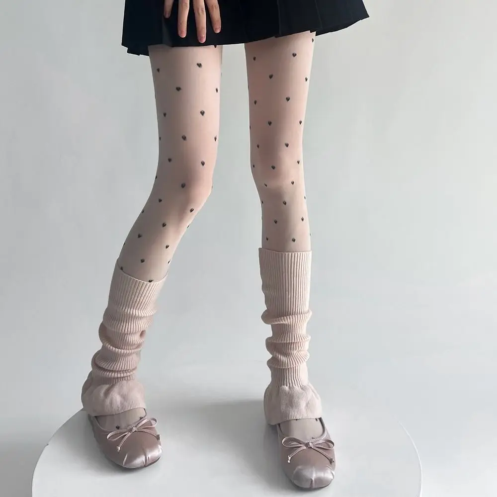 

Fashion Ballet Style Knitted Foot Cover Y2K Sweet Women Leg Warmers Kawaii JK Mid-tube Socks Student