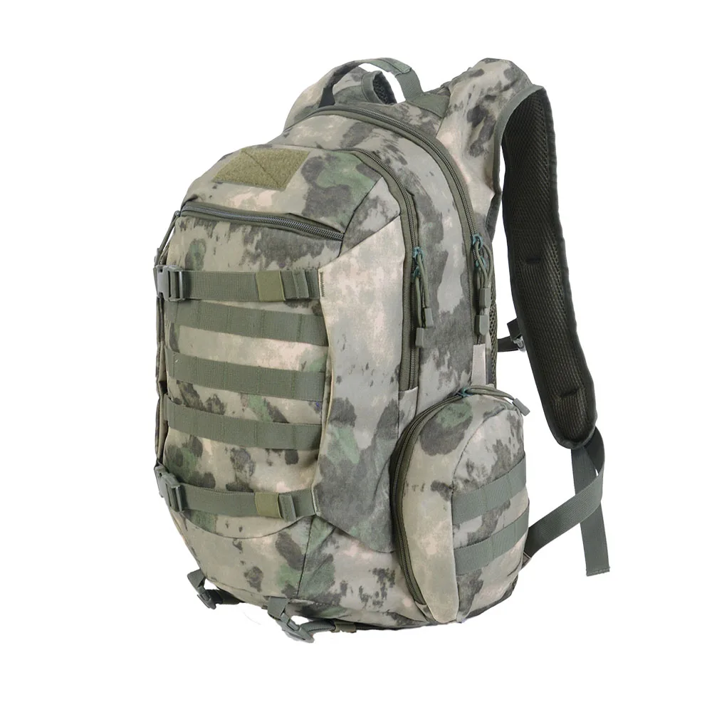 Mochila tática de tubarão plana camuflagem para homens, grande capacidade, ombro, camping, caminhadas, ao ar livre, 45L, novo
