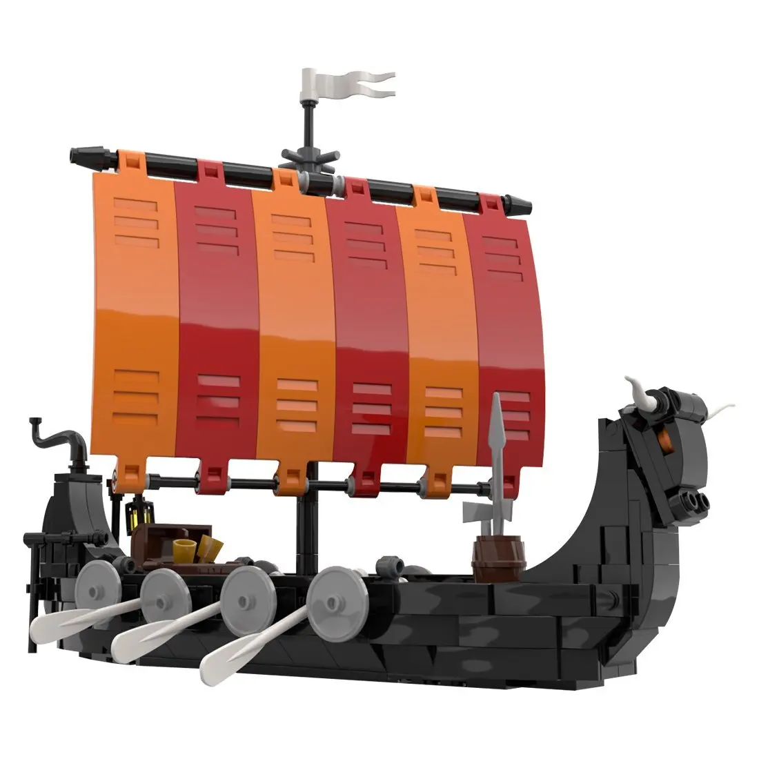 

Custom MOC-116513 Viking Longship Bullhead 311 Parts Kids Gift for Christmas
