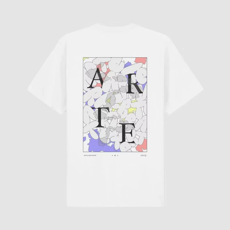 

2025 Summer T-shirt Art garland print oversized Y2k high-quality men's and women's short-sleeved top