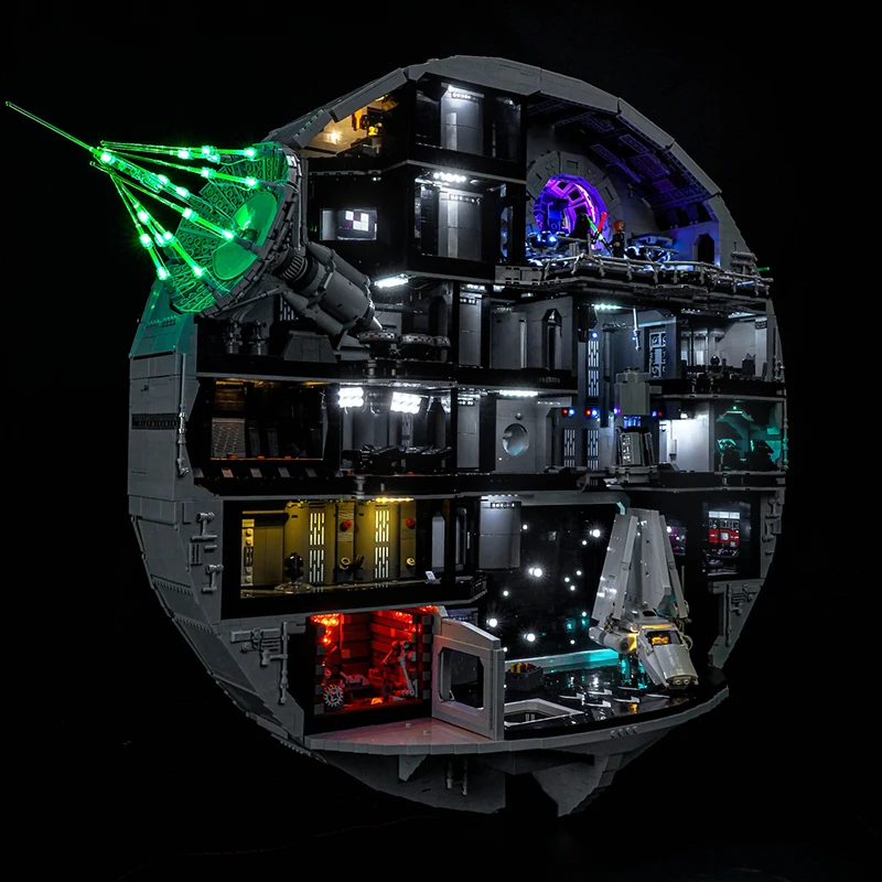 مصباح LED Vonado 5V (بدون نموذج) مناسب لـ LEGO 75419 Death Star ™   ضوء ديكور للهدايا (باستثناء مكعبات البناء)