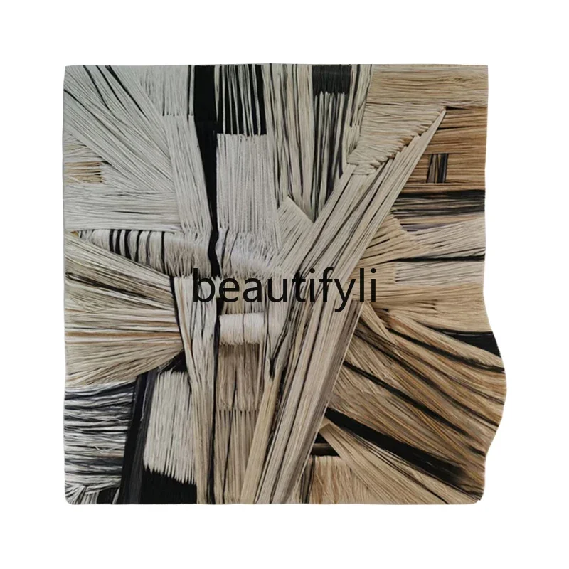 

60.High-End Living Room Abstract Decorative Painting Woven Vintage Wall Hanging Creative Installation Light Luxury Personality
