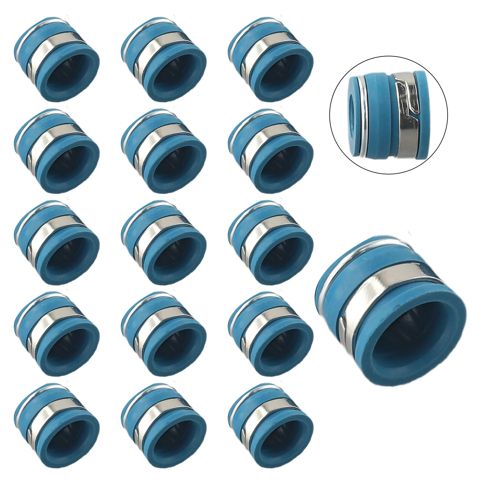 16pcs Valve Stem Seals for SBC Small Block For Chevy For Chevrolet Performance Replacement Set for Engine Maintenance