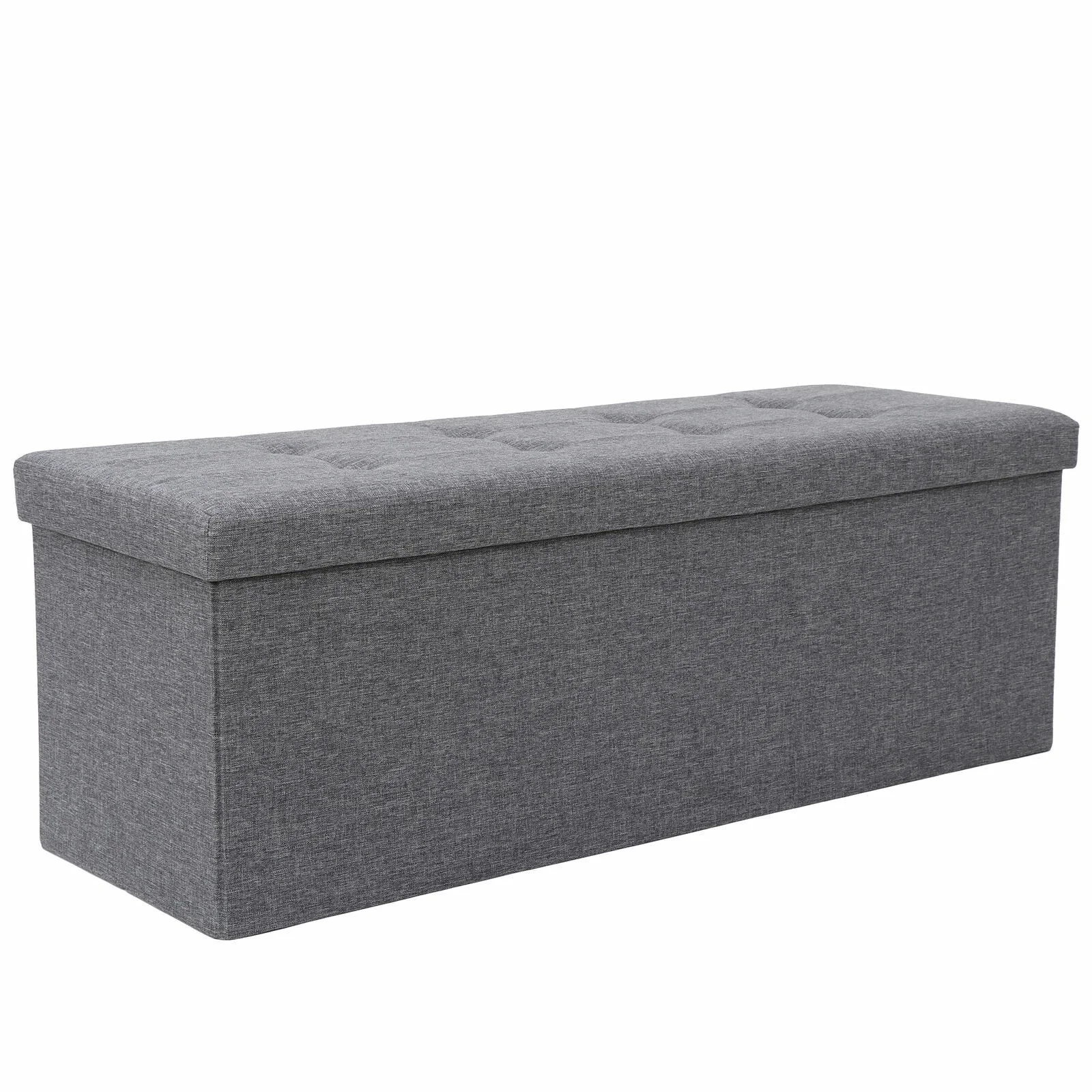 43'' Folding Ottoman Foot Stool Foot Rest Storage Bench Living Room Rectangular