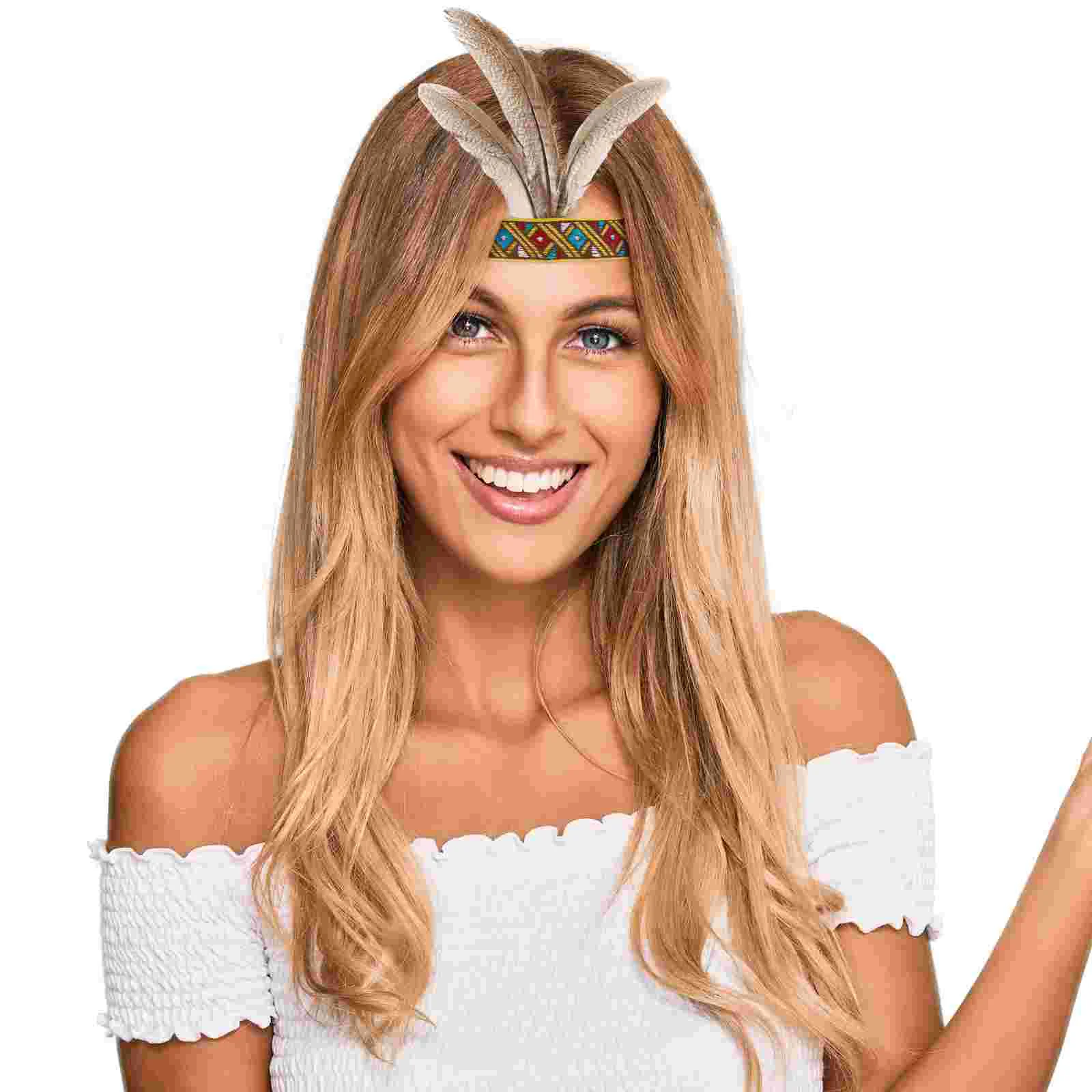 Hair Band for Party Headpiece Women Flapper Headdress Headband Accessory Costume Headwear Indian Child Makeup