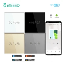 Bseed EU Standard Tuya Wifi Blind Switches Wireless Smart Roller Shutter Switch Smart Life Google Assistant Alexa Voice Control