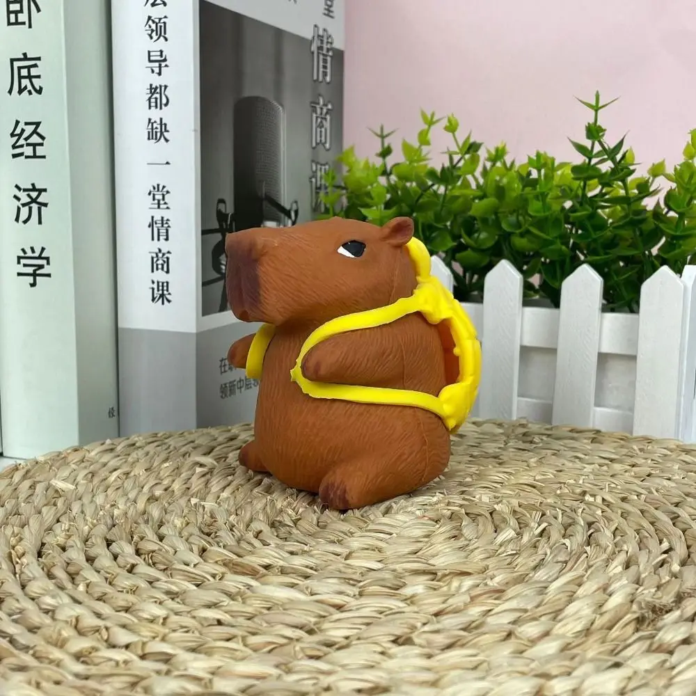 Animal dos desenhos animados capivara squeeze brinquedo macio engraçado capivara lento rebote brinquedo criativo bonito simulação capivara decoração jogo do bebê