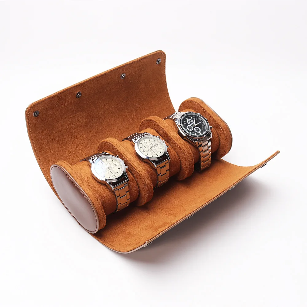 1Pc 3 Slots Watch Storage Box Chic Portable Vintage Watch Box Watch Case Watch Holder for Gift