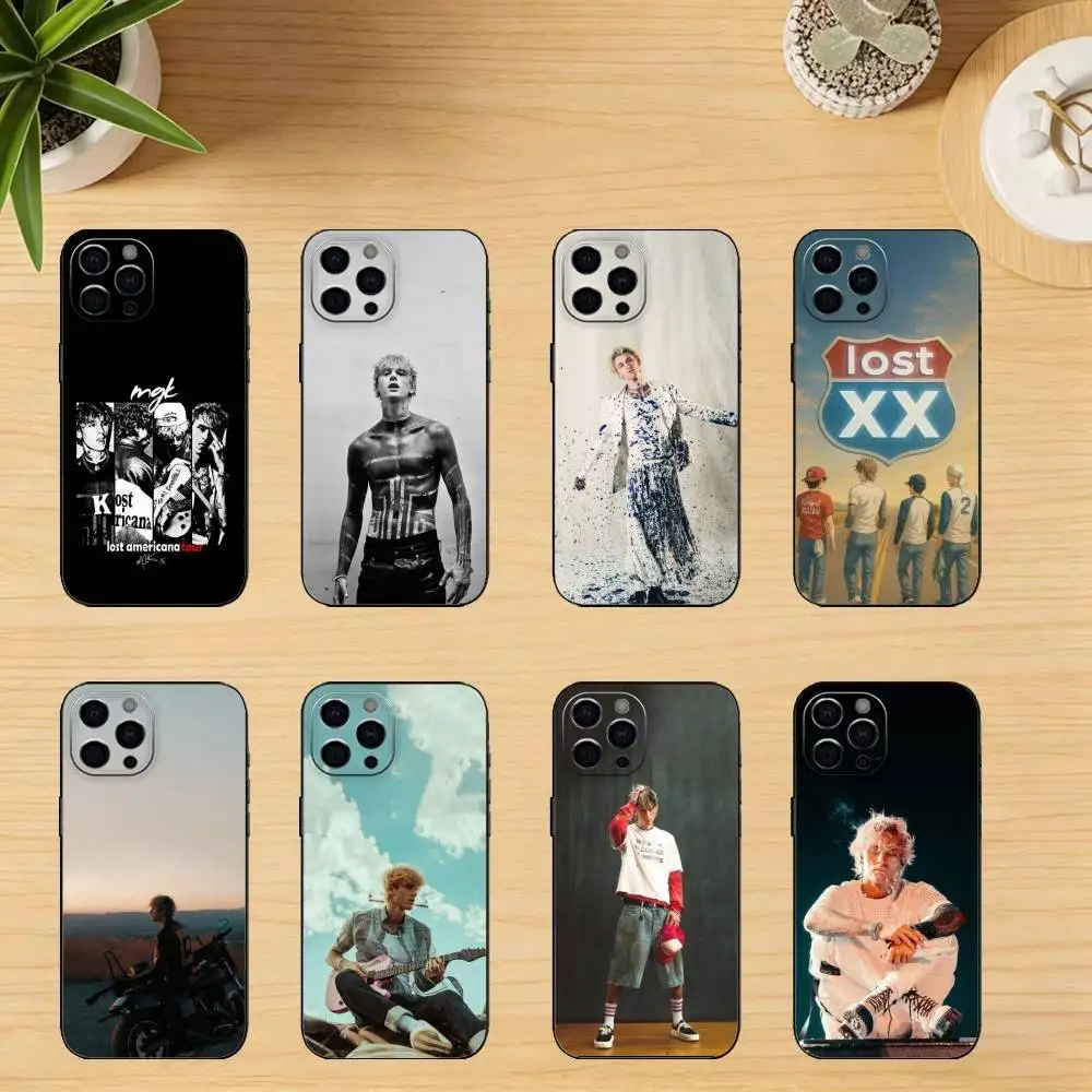 

MGK LOST A-AMERICANA Phone Case For iPhone 17,16,15,14,13,12,11 Plus,Pro,Max,XS Silicone black Soft Cover
