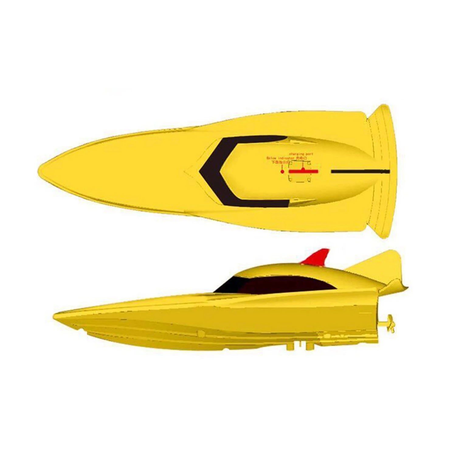 AM-2.4G 미니 스피드 보트 RC 보트 어린이 장난감을위한 고속 원격 제어 보트 탐색 모델 화이트