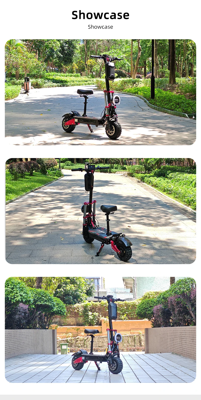 BOYUEDA S5 E-Scooter Dual Motor 60V38Ah NFC Activation Electric Scooter 11"off-road Tire Intelligent APP Control EScooters