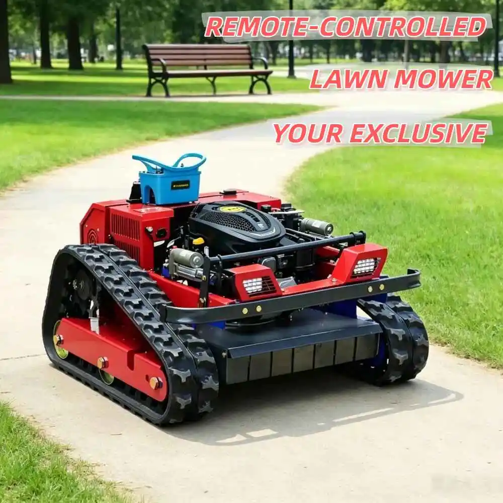 Small Tracked Lawn Mower Weeding Robot Automatic Remote Control Lawn Prune Agriculture Garden Farm Use