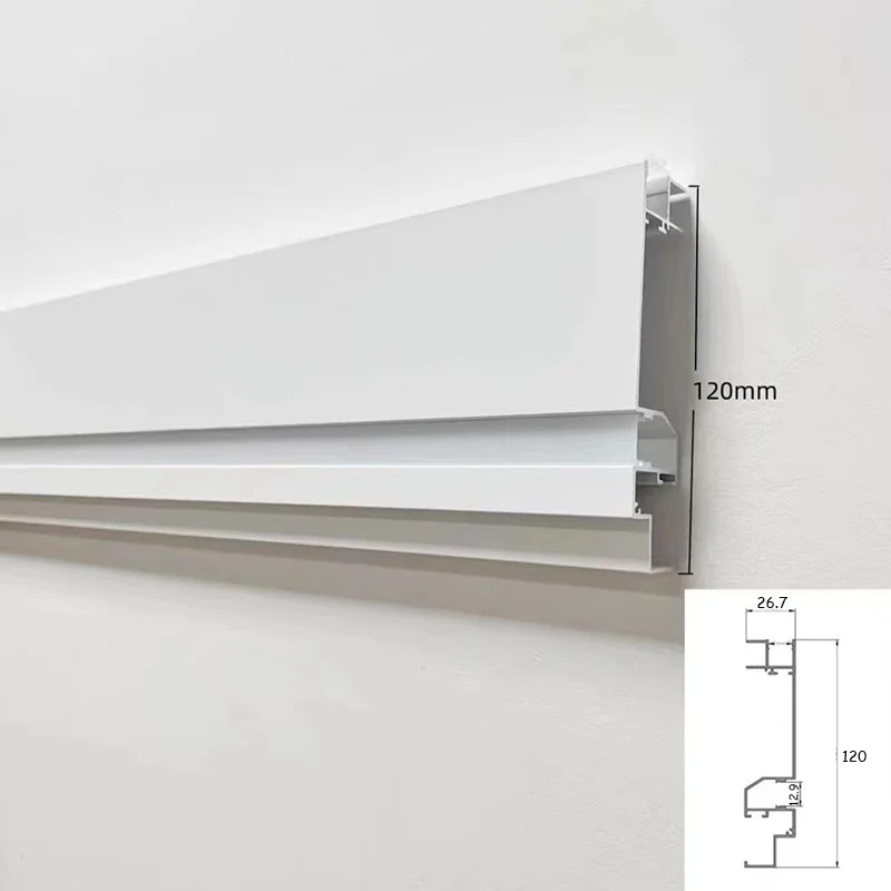 Surface Mounted Double Eyelid Linear Light Free Ceiling Top Corner Living Room Line Lamp Bedroom Plaster Hard Bar Strip Lighting