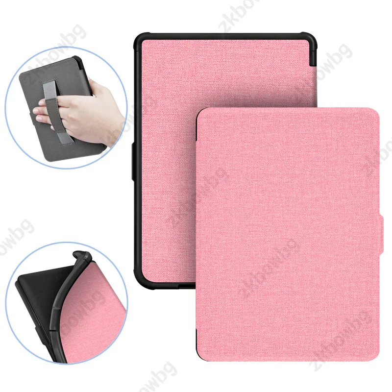 Magnetic Book Case for KOBO Clara HD 6 Inch N249 2018 EReader Funda Capa Folio Auto Wake Sleep Ebook With Hand Strap Sleep Cover