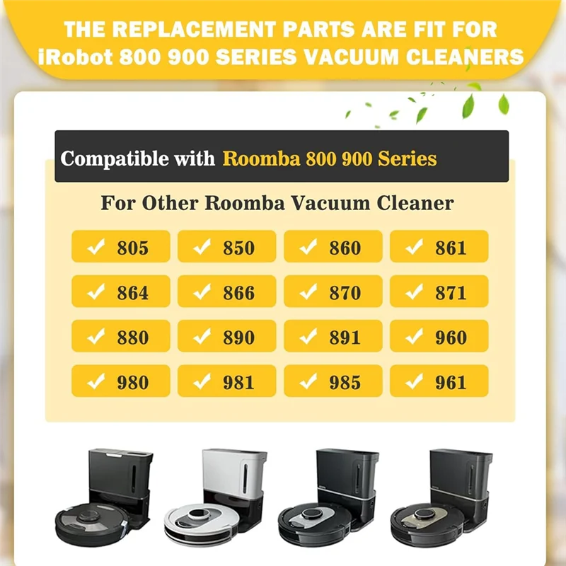 Kit de accesorios para Irobot Roomba 960 980 805 850 860 861 864 870 871 880 890 891 960 980 981 985 piezas de vacío-A58E