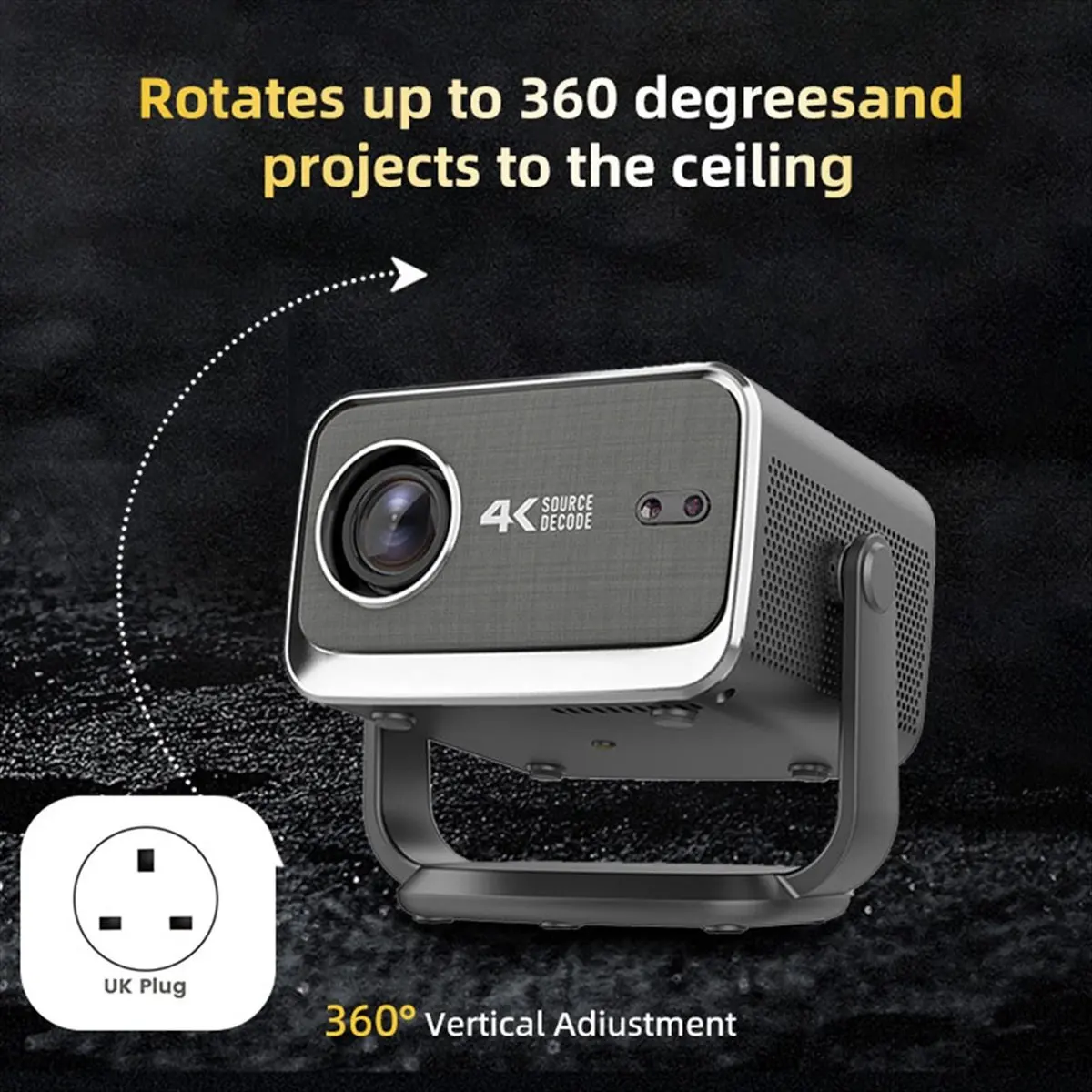 Y01A P20 Pro Smart Projector Android 13.0 WiFi6 Smart Full HD 1080P 4K LED Projector Auto Focus for Theater Proyector UK Plug