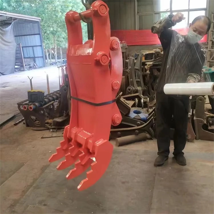 Mini Excavator Rake Small Digger Loosening Attachments for 6-8T Excavator Cleaning Gravel and Weeds Accessories view 6