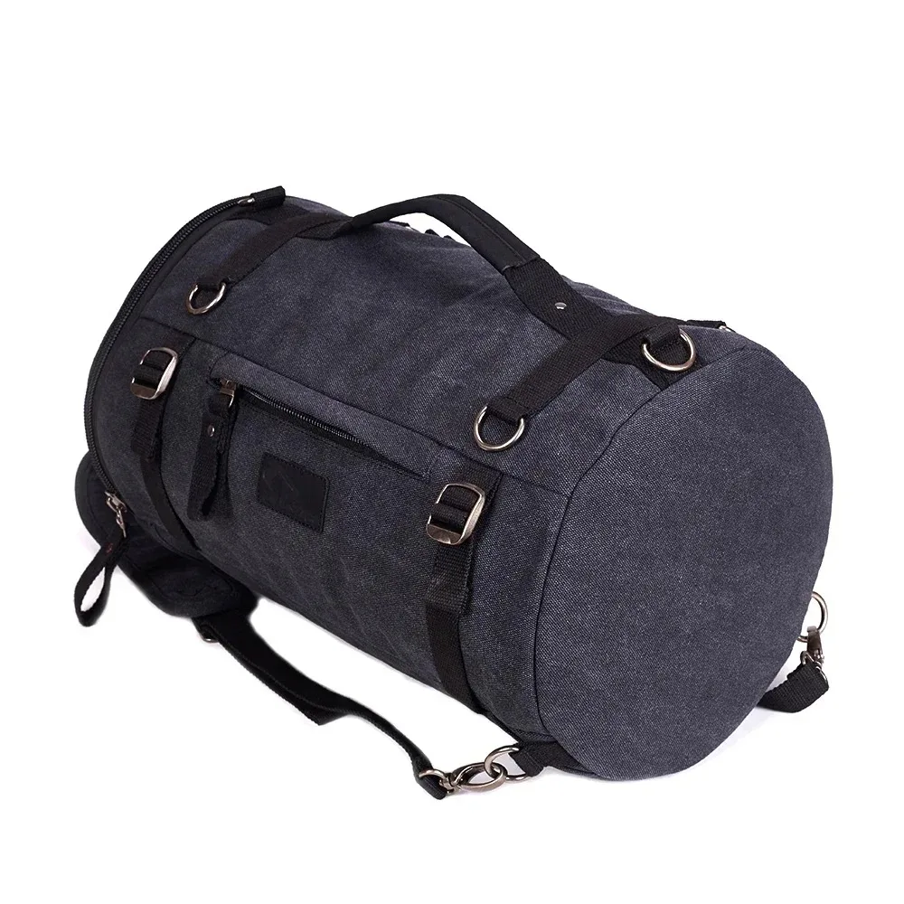 

CUCYMA CB-1905 Washed Denim Motorcycle Tail Bag, Multi-Functional Duffel Bag with Detachable Laptop Compartment, Large Capacity
