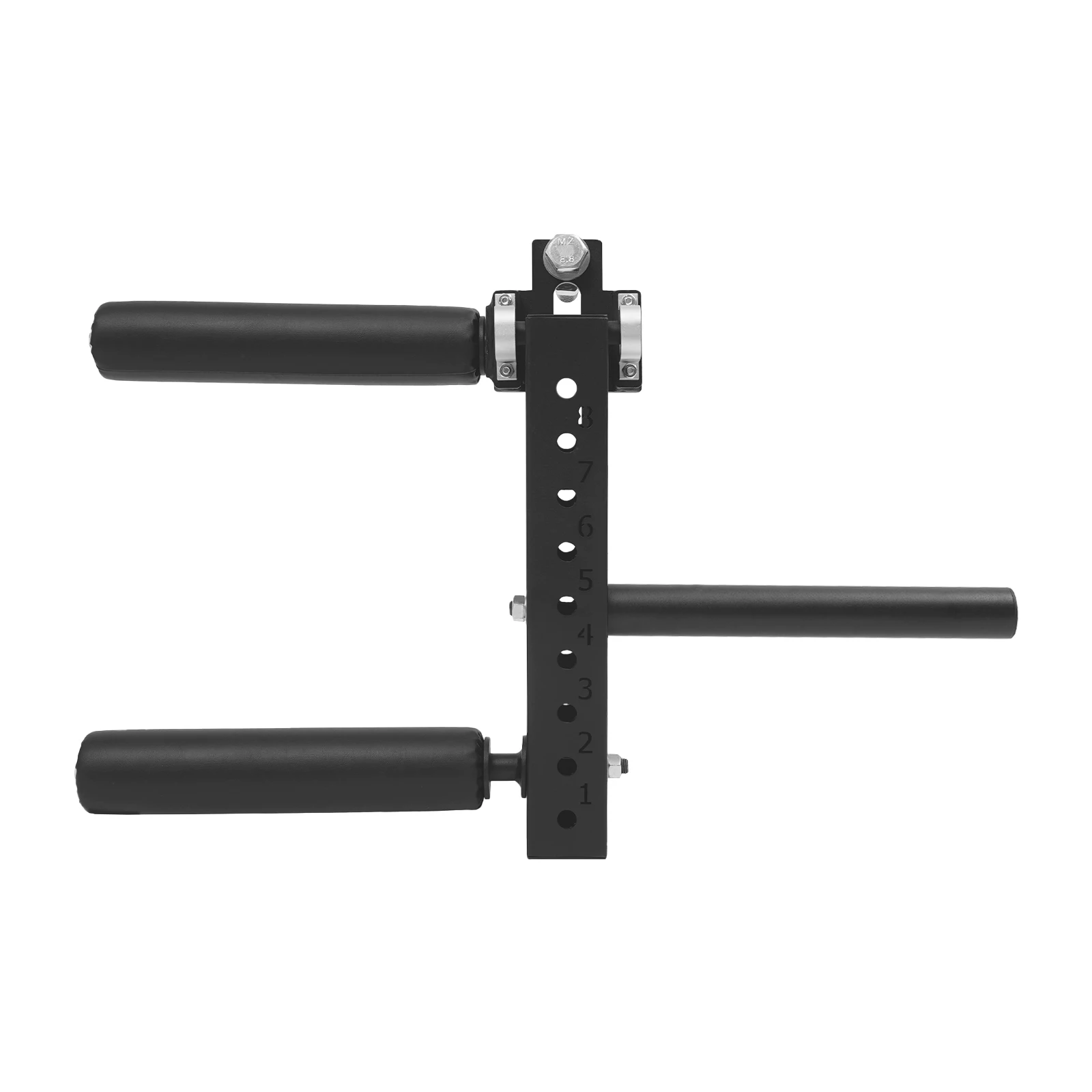Beinstreckvorrichtung, 8-fach verstellbar, max. 120 kg für Power Rack – Beinstreckung & Beinbeuger, Beinbeuger mit 50 mm Hantelhalterung, Heimfitnessgerät