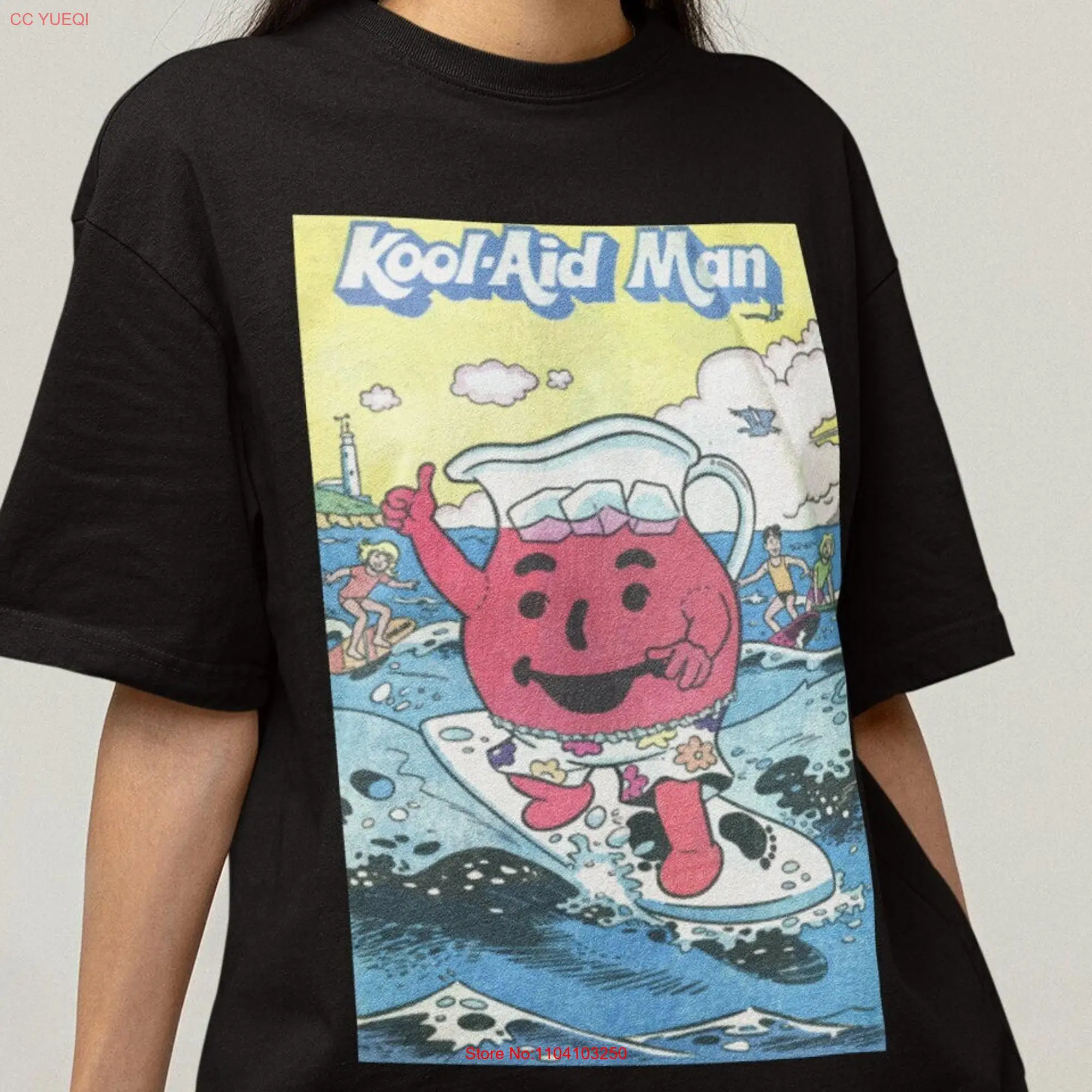 Camiseta Kool Aid Man, camisetas gráficas, sudadera divertida vintage, juego de manga larga o corta