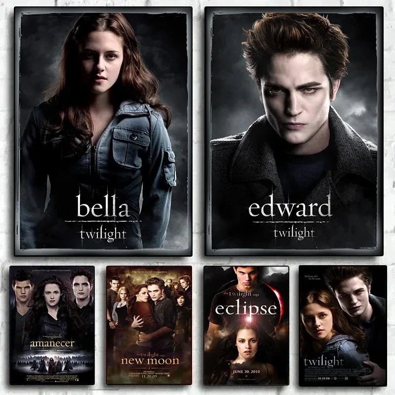 Affiche du film classique Twilight Edward Bella, peinture sur toile, tableau d'art mural Vintage pour salon, maison, Bar, café, décor Cuadros