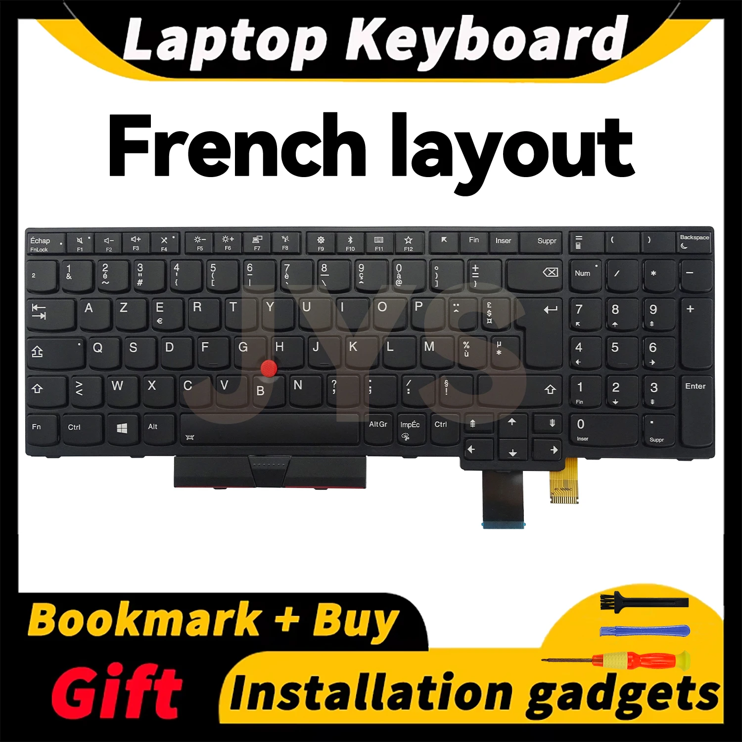 

For Lenovo ThinkPad T570/T580/P51S/P52S laptops replacement keyboard with backlit French layout 01ER582 01ER541 SN20M07934