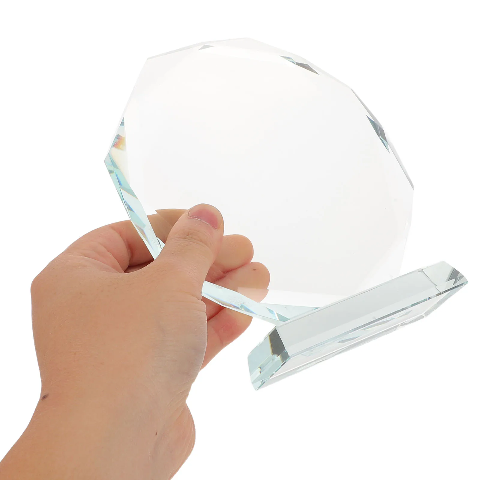 

Crystal Trophy Award Blank Octagon-Shaped 140Mm Desktop Keepsake Recognition Plaque Employee Appreciation Glass Award Plaque