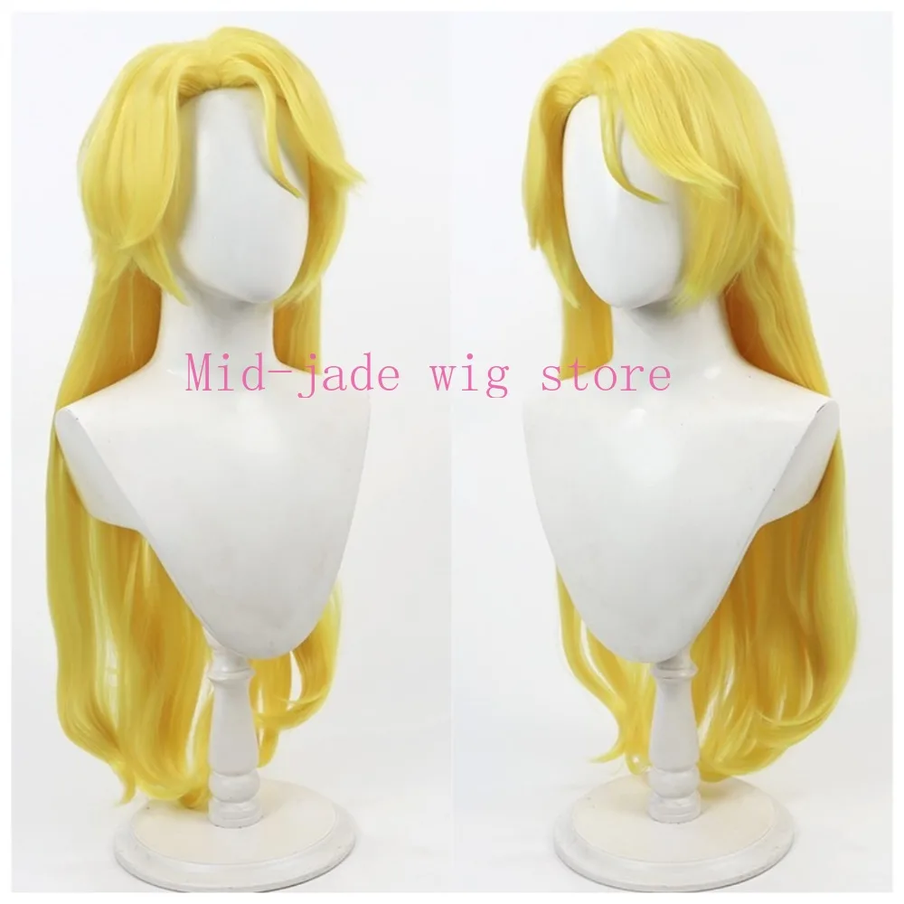 Anime Cosplay Wig Yellow Spiky Hair Layered Top Volume Styling Character Wig for Anime Exhibition Halloween Celebration
