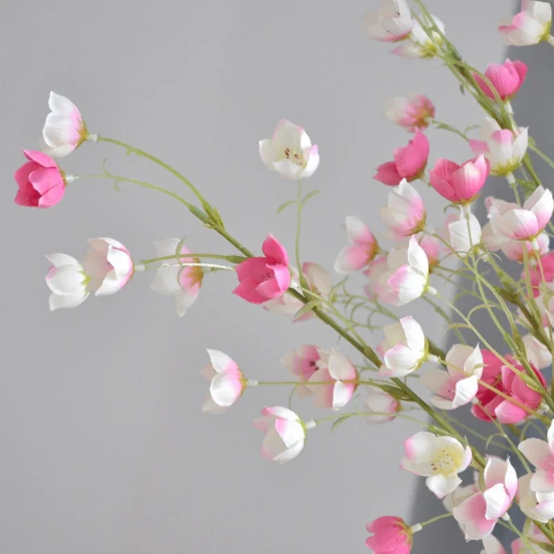 95CM 2 Forked Bell Orchid Artificial Flower Home Living Room Floor Decoration Wedding Guide Wind Chime Flower