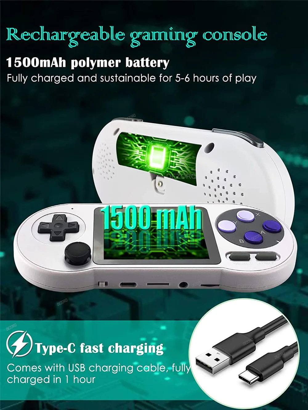 SF2000 Портативный Ручной игровой плеер, видеоигры 16G 6000 игр, 3-дюймовый мини ретро консоль эмулятор с поддержкой беспроводного контроллера