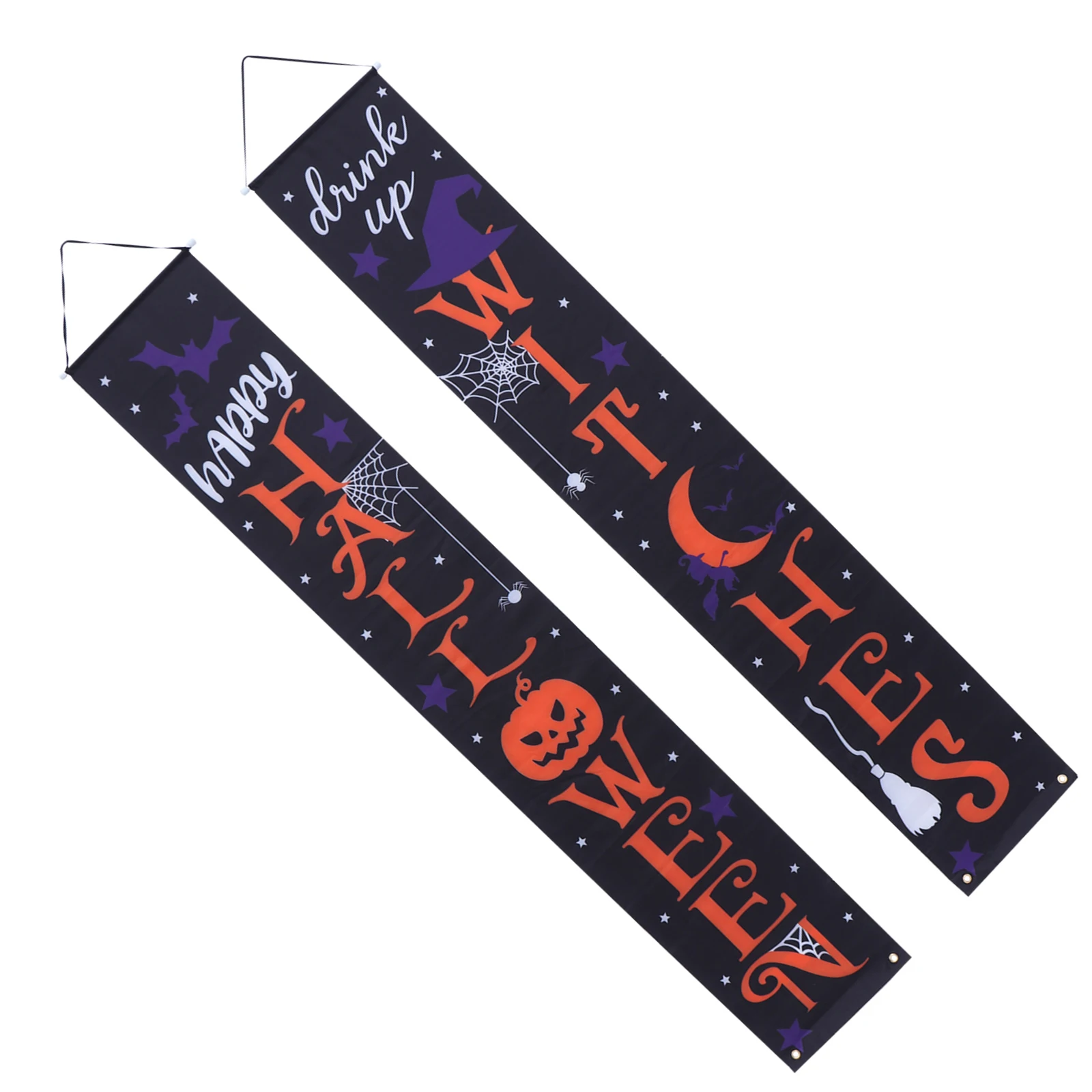 

Halloween Couplets Flags Decorations Digital Printing Colorful Long Life Novel Design Door Pendant Wall Hangings Home