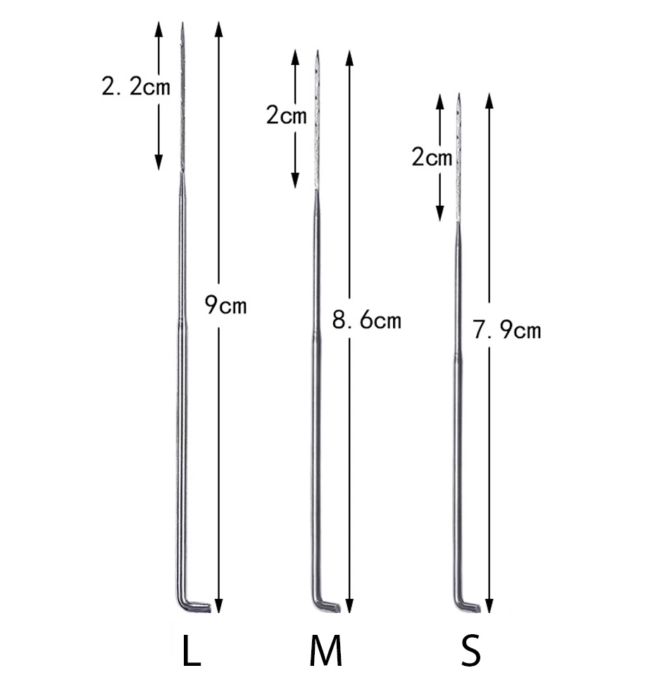 QJH 100 Stück Nadel Filzen Nadeln 79mm 86mm 90mm Filzen Nadeln DIY Wolle PIN Filzen Werkzeuge Kit handwerk DIY – Detail 2